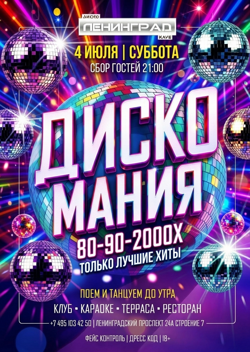 4 июля 2026 | ДИСКО МАНИЯ
